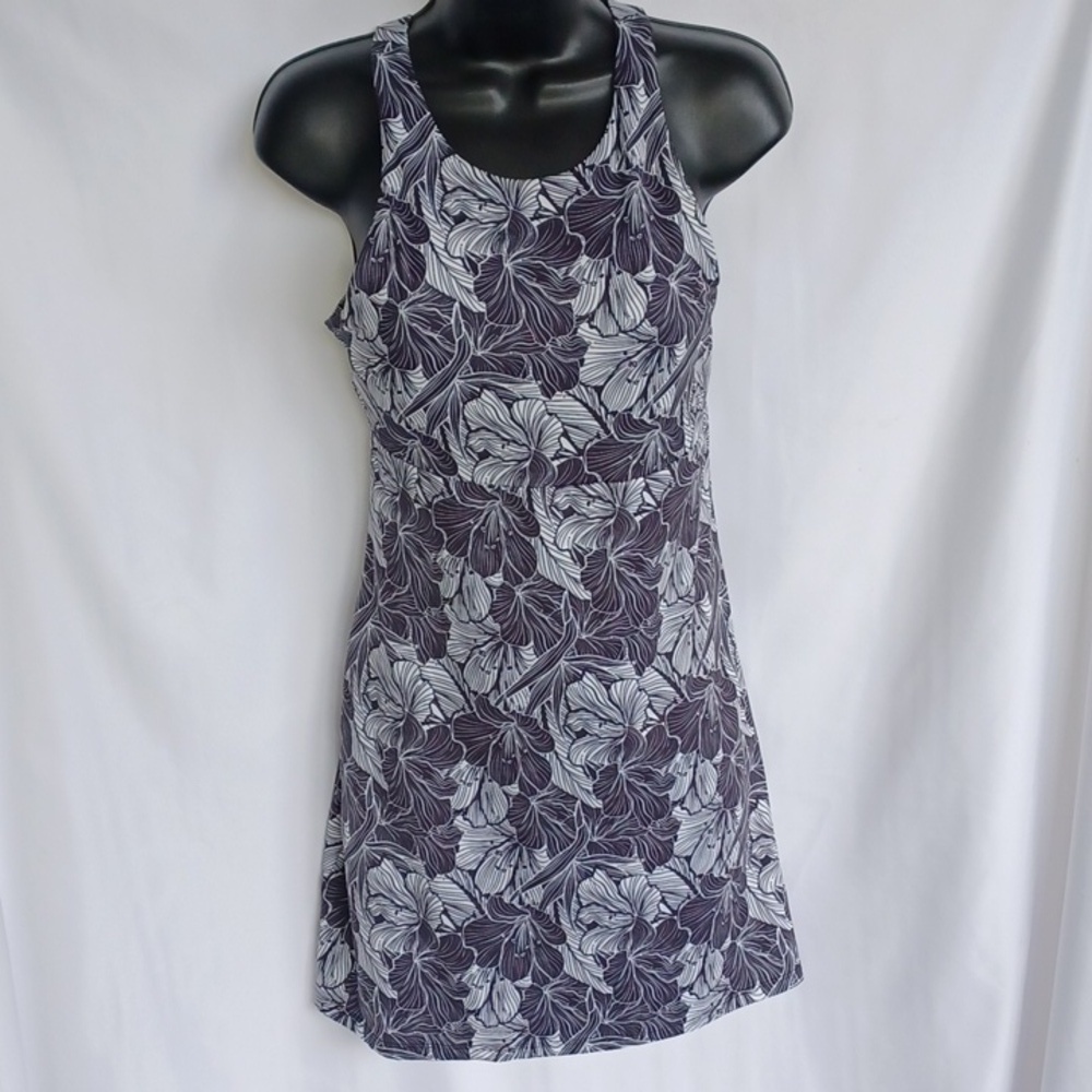 Kyodan Outdoor Women’s Black & White Floral Tennis Golf Dress, XS, 15" PTP, 33"L